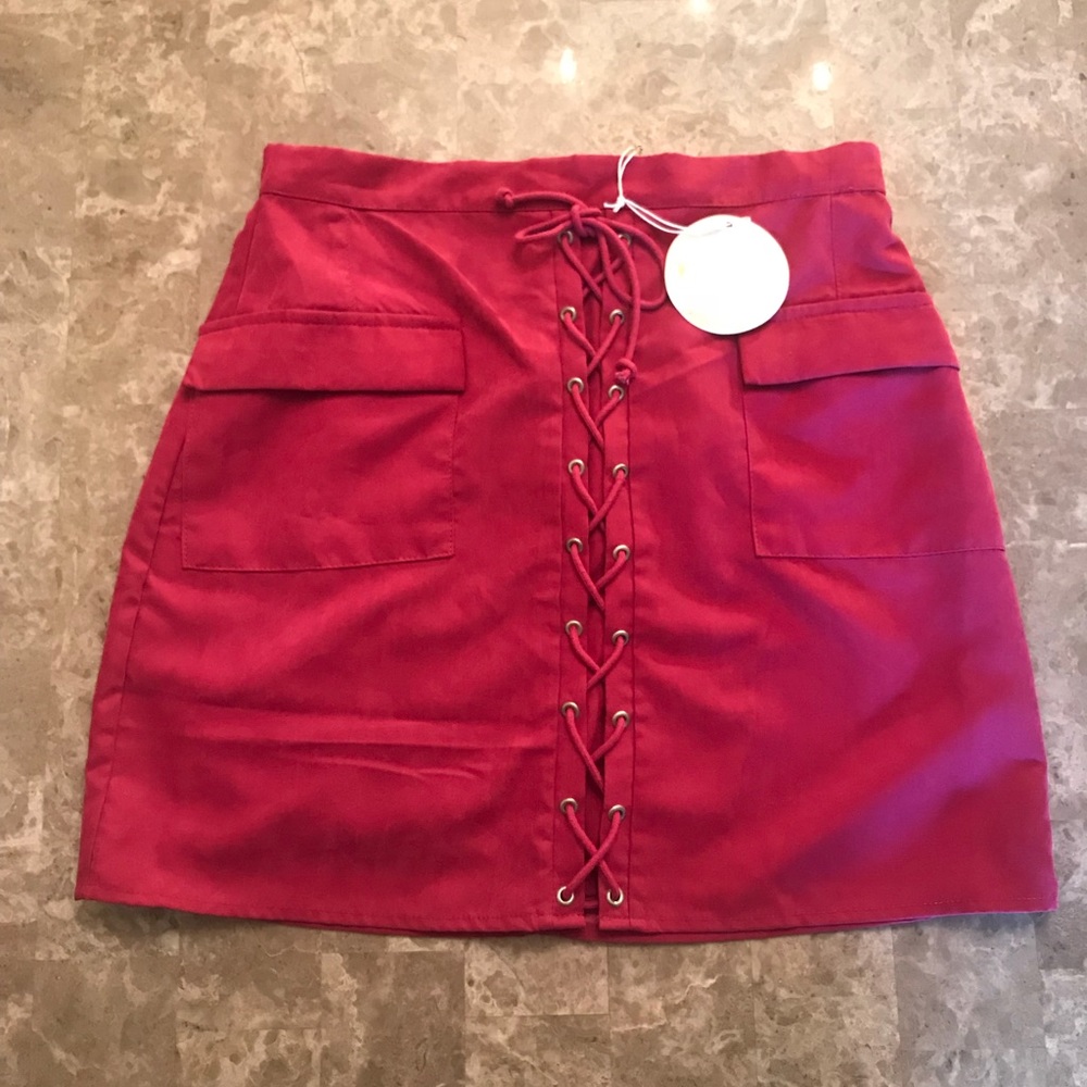 Mini Pink Plush Skirt!